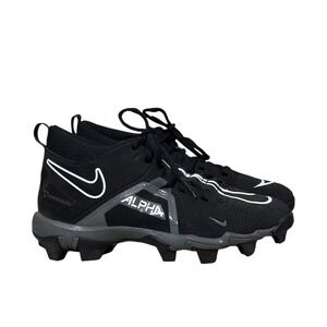 Nike Alpha Menace 3 Shark Football Cleats Gray Black White CV0583-010 Youth 6Y